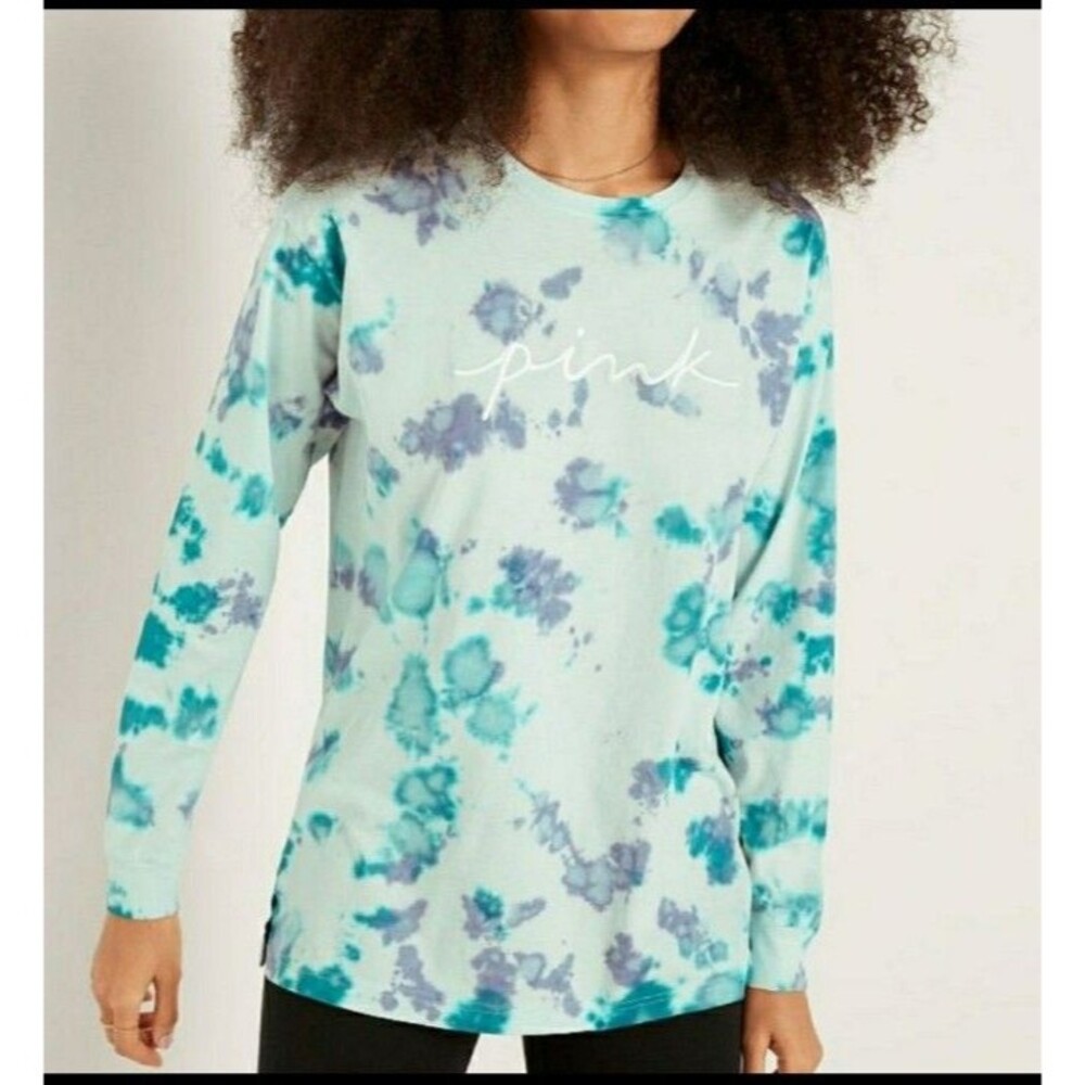 VS PINK CAMPUS TEE TIE DYE L